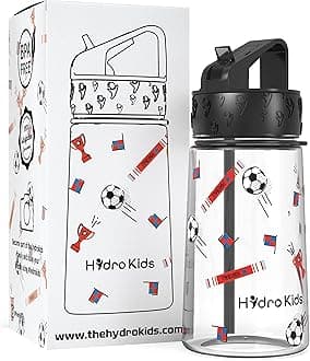 Water Bottle with Straw – 400ml BPA Free Kids Water Bottles for School Travel Sports – Leakproof Childrens Drink Bottle for Girls Boys Childs