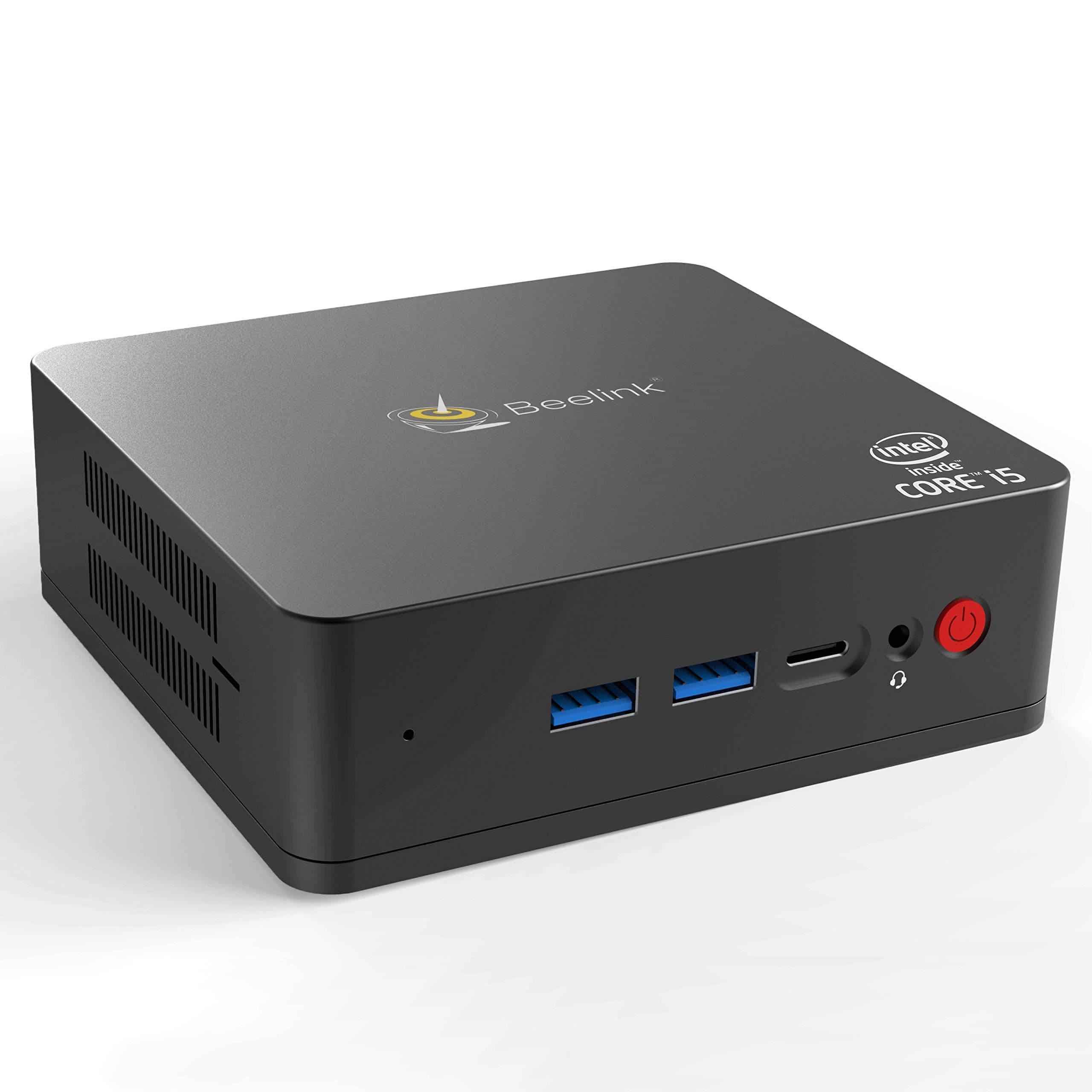 Beelink U55 Mini PC Windows 10 Pro, Intel Core i3-5005U Processor 8GB RAM 128GB SSD, 4K HD Dual HDMI USB 3.0 Port, Dual Band WiFi Gigabit Ethernet BT 4.2