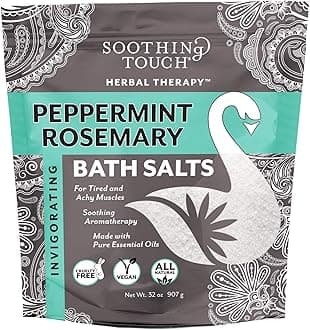 Soothing Touch Peppermint Rosemary Invigorating Bath Salts Pouch, 32 Oz