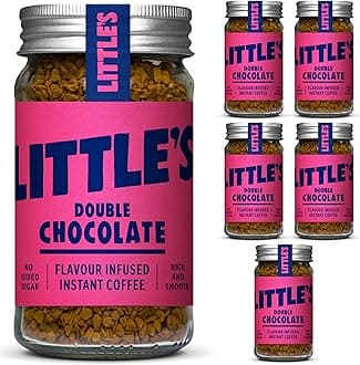 Little's Double Chocolate Flavoured Instant Coffee, 6 Pack (50g x 6) - Rich & Smooth Coffee, Infused With Chocolate Flavour - Vegan Friendly, Low Calories, No Added Sugar