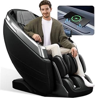 iBooMas 4D Massage Chair, Zero Gravity Massage Chair Full Body with 24 Modes,Automatic Footrest Extension,Sleep Mode,Shoulder Waist and Instep Heat,APP Control,Foot Roller,IBM-P03(Black)