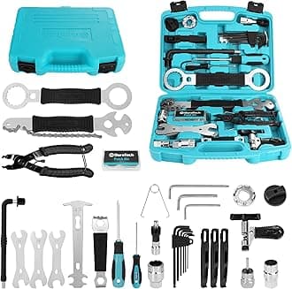 41-Piece Professional Bicycle Repair Set, Bicycle Repair Kit with Tool Box, Bike Tool Kit, Home Multi-Purpose Repair Kit, Suitable for Professional Bicycle Repair, Home Routine Repair, DIY