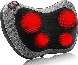 VAIVIDHYAM Back Massager With Heat, Shiatsu Neck Massager With Deep Tissue Kneading, Electric Massage Pillow for Shoulders, Legs, Foot, Body Muscle Pain Relief - Gift for Women/Men