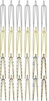 THANU'S CRAFT Multicolour Big U Saree Safety Pins Brooch Combo Chira Sari Plates & Pleats Clips Pins For Women