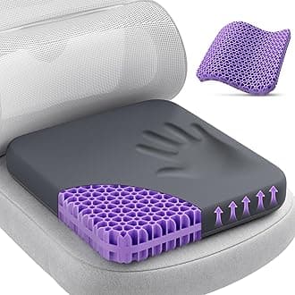 TushGuard Gel Seat Cushion for Long Sitting, Enlarged & Thickened Patent Design Office Chair Cushion, Breathable Cooling Seat Cushions for Office Chairs, Soft Car Seat Cushion for Wheelchair(Large)