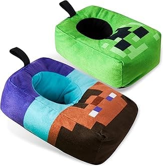 Minecraft Boys Slippers, 3D Novelty Slippers for Kids, Gifts for Boys