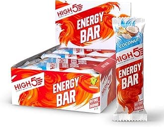 HIGH5 Energy Bars - High Carb Energy Bars for Running, Cycling & Hiking - Vegan Oat Bars with Real Fruits - Healthy Snacks for Adults - Snack Bars Multipack for Training & Racing (12x55g, Coconut)