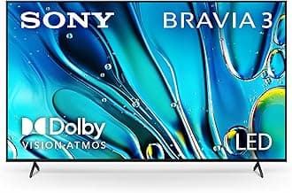 85-Inch Class 4K Ultra HD BRAVIA 3 LED Smart TV with Google TV, Dolby Vision HDR, and Exclusive Features for PlayStation®5 (K-85S30)