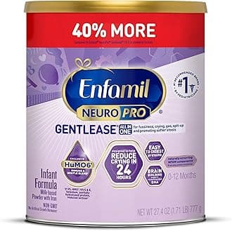 Enfamil NeuroPro Gentlease for easing Fussiness, Crying, Gas, Spit-up in 24 Hrs, Smaller Proteins for Easy Digestion, Brain Supporting DHA, Prebiotic Blend, HuMO6*, Baby Formula, 27.4 Oz Can