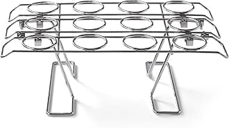 2105-4820 Cupcake Cones Baking Rack, 12 Hole Ice Cream Cone Cupcakes Holder, Silver
