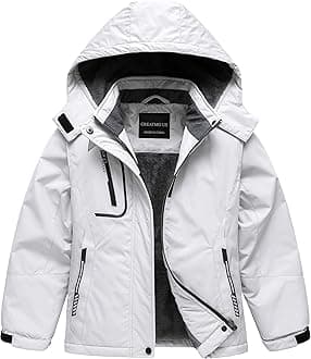 Girl's Waterproof Ski Jacket Warm Winter Snow Coat Windproof Snowboarding Rain Jacket