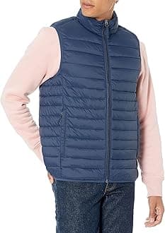 Amazon Essentials Men's Lightweight Water-Resistant Packable Puffer Gilet