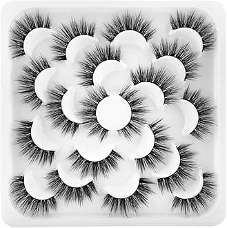 Newcally False Eyelashes 20MM 3D Long Dramatic Faux Mink Long Thick Lashes 10 Pairs Pack