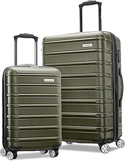 SamsoniteOmni 2 Hardside Expandable Luggage with Spinner Wheels, 2-Piece Set (19/24), VITA OLIVE