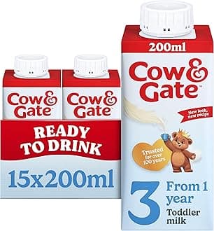 Cow and Gate 1 to 2 Years Growing Up Milk 200 ml (Pack of 15) - Packaging May Vary