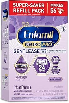 Enfamil NeuroPro Gentlease for easing Fussiness, Crying, Gas, Spit-up in 24 Hrs, Smaller Proteins for Easy Digestion, Brain Supporting DHA, Prebiotic Blend, HuMO6*, Baby Formula, Powder Refill Box, 35.2 Oz