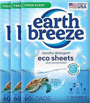 - Laundry Detergent Sheets Fresh Scent - 60 Loads per package. Eco Liquidless Soap - Travel-Friendly for Hot & Cold Cycles, Tackles Tough Stains & Odors - Gentle on Skin, 30 sheets (3 Pack)