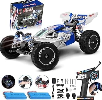 WLtoys 144001 V2 1/14 RC Cars, 4WD High-Speed Remote Control Cars for Adults, Creative Lighting Design, Upgraded Hardware and Battery, Max 43 mph Hobby Electric Off-Road Jumping RC Trucks