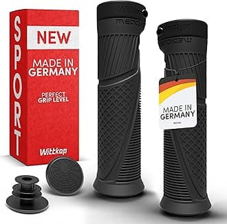 Wittkop Bicycle Grips with Innovative Multi-Zone Design, Made in Germany, Ergonomic Design with Non-Slip Effect Including Comfort & EFC Zones for Optimised Grip & Comfort, Bicycle Grips Handlebar