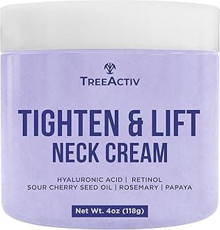 Neck Firming Cream with Hyaluronic Acid, Collagen and Cupuacu Butter Firming Lifting Neck Cream for Wrinkles and Crepe Skin Neck Wrinkle Cream and Moisturizer for Smoother-Looking Skin (4oz)
