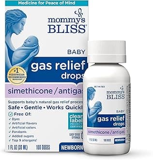 Mommy's Bliss Fast Acting Gas Relief Drops for Infant Tummy Troubles to Ease Newborn Stomach Bloating (1fl. oz)