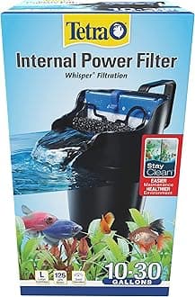 Whisper Internal Filter 10 To 20 Gallons, For aquariums, In-Tank Filtration With Air Pump