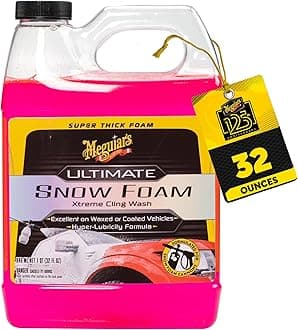 Meguiar's Ultimate Snow Foam Wash, Foaming Car Wash Formulated for Foam Cannons & Foam Guns, 32oz