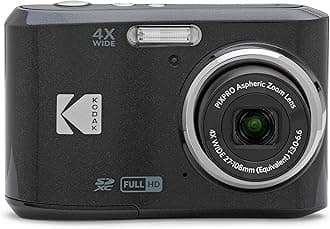 PIXPRO Friendly Zoom FZ45-BK 16MP Digital Camera with 4X Optical Zoom 27mm Wide Angle and 2.7" LCD Screen (Black), 63 MB