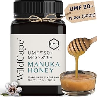 WildCape Manuka Honey Certified UMF 20+/MGO 830+ - 100% Pure, Raw, Unfiltered, Non-GMO, manuka honey New Zealand, Traceable