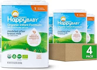 Organics Stage 1 Infant Formula, 0 12 Months, Milk Based Organic Baby Formula Powder with Iron, Probiotics & Prebiotics for Immune & Digestive Support, 22.9 Ounce (Pack of 4)