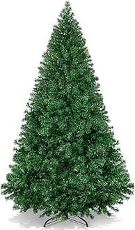 Best Choice Products Artificial Christmas Tree, 6ft Premium Unlit Hinged Design, Dense Branches Realistic Holiday Décor​ w/Easy Assembly, Base