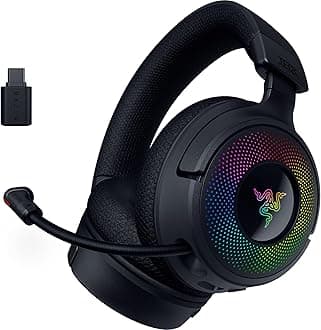 Kraken V4 - Wireless Gaming Headset (3 Modes Connectivity, TriForce 40mm Drivers, 9-Zone RGB Earcup Lighting, Mix & Volume adjustments, THX Spatial Audio) Black
