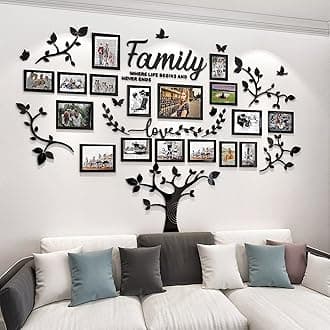 DIY Wall Decor Living Room Family Tree Wall Decor Sticker 3D Picture Frames Collage Wall Decor Living Room Decor