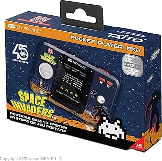 My Arcade Space Invaders Pocket Player: レトロなポータブルビデオゲーム、2.75インチカラーディスプレイ クラシック アーケード, 誕生日プレゼント