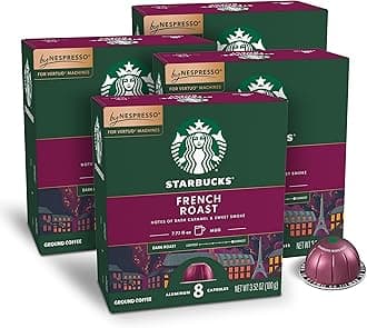 by Nespresso Vertuo, French Roast, Dark Roast Coffee, 32-count Coffee Pods, Brews 7.8 oz.