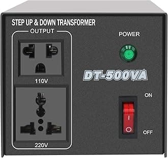 Step Up & Step Down Voltage Transformer Power Converter with US Power Cord,Convert 110V to 220V OR 220V to 110V w/US Power Cord,Circuit Breaker Protection use in Your Countries (500W)