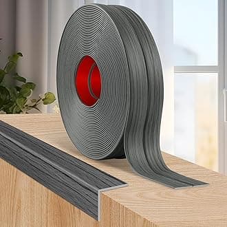 Flexible Wall Corner Protector Moulding Trim Peel and Stick Wall Corner Guards Edge Protector Self Adhesive Molding Trim Strip for Edge Ceiling (Deep Gray Wood Grain, 0.8 in x 40 Ft)