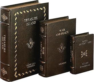 Traditional Brown Faux Leather Box Set