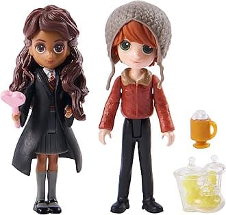 Wizarding World Harry Potter, Magical Minis Ron Weasley and Parvati Patil Figure Set with 2 Doll Accessories, Kids’ Toys for Ages 6 and up