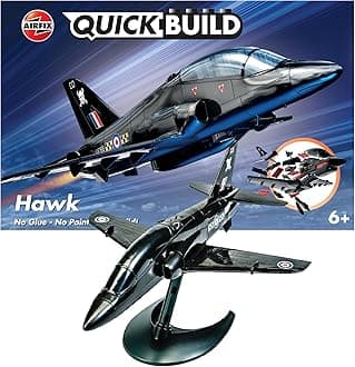 Airfix QUICKBUILD Model Aircraft Kits - J6003 BAE Hawk Model Building Kit for Kids 6+, Construction Plane Toys for Boys & Girls - Fighter Jet Planes & Toy Aeroplane Sets, Plane Enthusiast Gifts