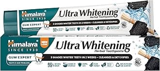 Ultra Whitening Herbal Toothpaste 75ml | Whitens Teeth by 3 Shades in 2 Weeks | Coconut Charcoal & Black Seed Oil | Fluoride-Free, Enamel Safe, Vegan | Natural Ingredients & Eco-Friendly