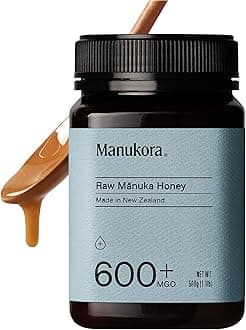Manukora Raw Manuka Honey MGO 600+ from New Zealand, Non-GMO, Monofloral, Traceable from Hive to Hand, Daily Immune Support - 500g (1.1 Lb)