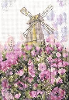 Old Mill Counted Cross Stitch Kit-6x8.75 14 Count