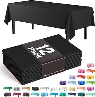 Premium Black table cover 54" x 108" (Pack of 12)