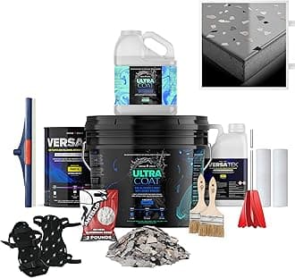 Epoxy Floor Kit for Concrete - USA Made - 2X Thicker, Industrial Grade, Residential & Commercial. 300-400 sq ft or 600 sq ft Kits. Many Styles (Medium Gray with Keystone, 300-400 ft²)