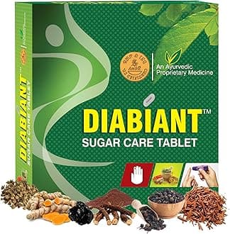 AMBIC Diabiant Sugar Care Tablet - 30 Herbal Diabetes Tablets, Ayurvedic Diabetic Care Medicine, Helps Maintain Healthy Sugar Levels, Regulates Blood Glucose, Improves Metabolism Level