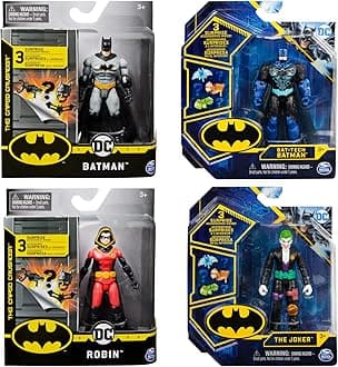 BATMAN, 4-Inch BATMAN Action Figure with 3 Mystery Accessories, Mission 2
