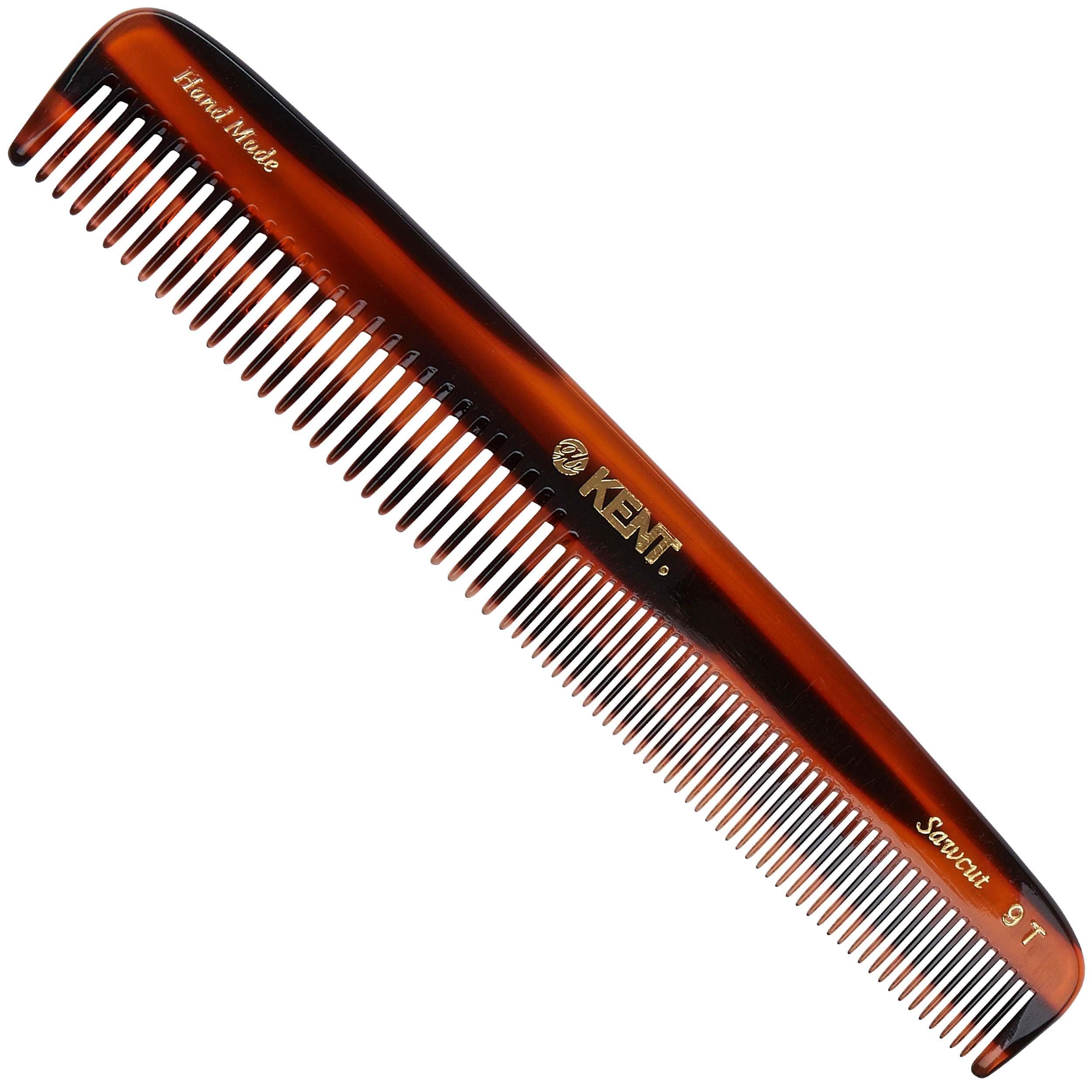 9T Handmade 190mm Dressing Table Comb - Rounded Teeth for Smooth Grooming | Anti-Static Cellulose Acetate | Ideal for Medium to Thick Hair & Beards | Gentle & Durable Hair Comb