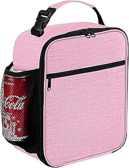 Lunch Box for Men - Reusable Lunch Bag Men Adult Women- Insulated Small LunchBox (Pink)