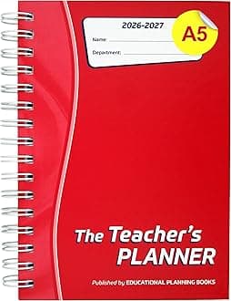 The Teachers Planner 2026-2027 for Secondary School – A5 – Six Period Day – Page-a-Day & Undated, with Dedicated Pages for Year Planning, Exams, Marking and more (TP9-R)